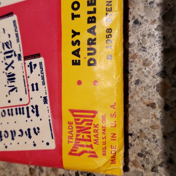 Vintage Stenso Old English Letters and Numbers Stencils - Picture 2 of 6